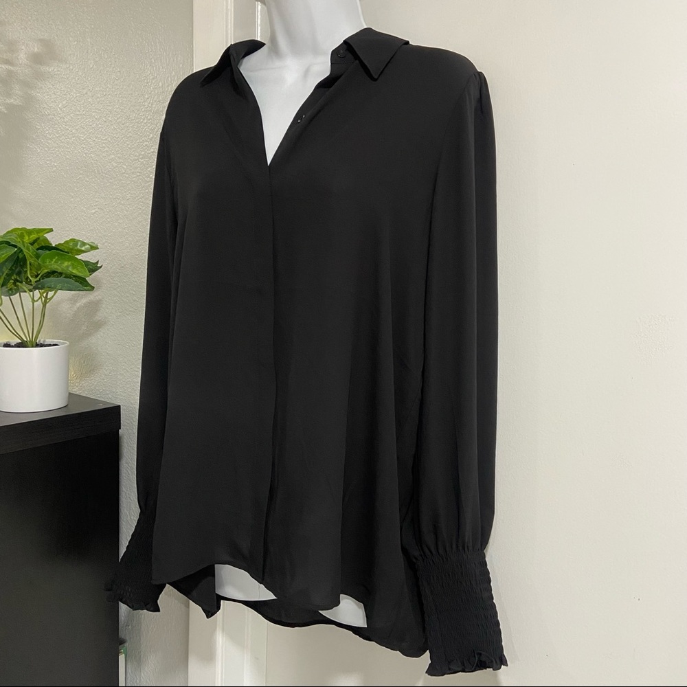 NWT Black Button Down Blouse